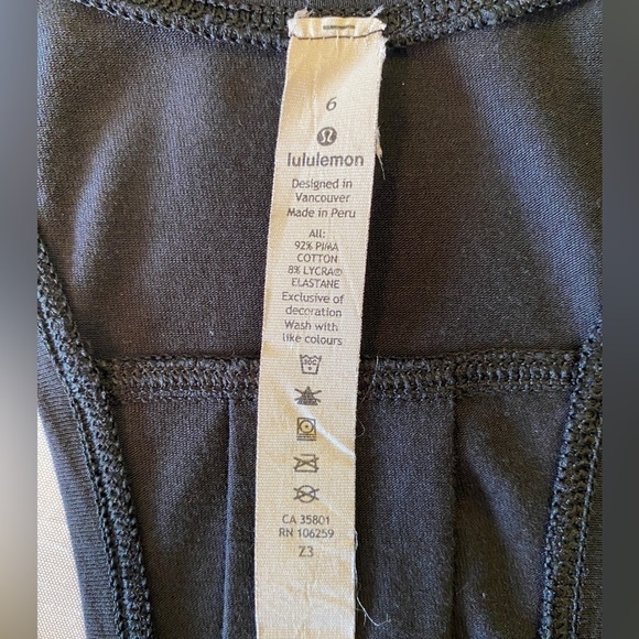 LuluLemon Athletica Yogi Racer  Back Black Ladies 6 - Picture 4 of 12